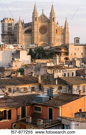 Stock Photography - La Seu Cathedral, Palma de Mallorca, Spain. Fotosearch