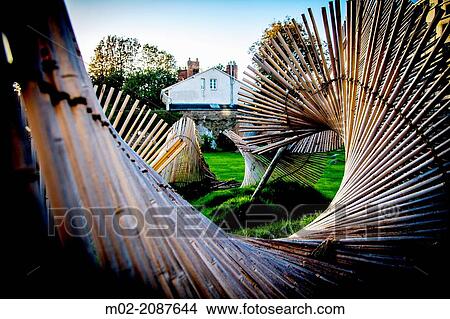 Picture - """""La Vague de nuage verte"""" by Kinya Maruyama at Botanical Garden Jardin des Plantes in Nantes, Pays de la Loire, France, Europe. "". Fotosearch