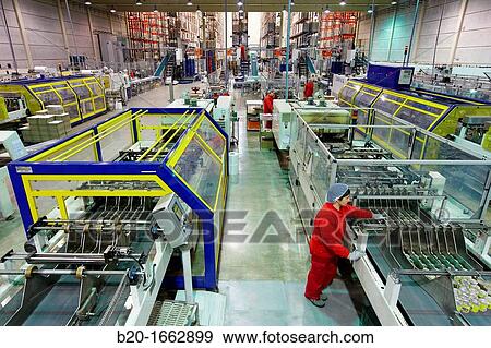 Labeling and packaging canned vegetables, Cans, Canning Industry, Agri-food, Logistics Center, Grupo Riberebro, Alfaro, La Rioja, Spain View Large Photo Image Stock Photo - Labeling and packaging canned vegetables, Cans, Canning Industry, Agri-food, Logistics Center, Grupo Riberebro, Alfaro, La Rioja, Spain. Fotosearch