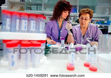 Laboratory technicians using micropipette, Neuroscience lab, Research in neuromuscular disorders, neurodegenerative diseases, parkinson, dementia and multiple sclerosis, Biodonostia Health and Biomedicine Research Institute View Large Photo Image Stock Image - Laboratory technicians using micropipette, Neuroscience lab, Research in neuromuscular disorders, neurodegenerative diseases, parkinson, dementia and multiple sclerosis, Biodonostia Health and Biomedicine Research Institute. Fotosearch