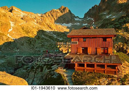 Lac Blanc Refuge. Nature Reserve Aiguilles Rouges. Chamonix valley. French Alps View Large Photo Image Stock Image - Lac Blanc Refuge. Nature Reserve Aiguilles Rouges. Chamonix valley. French Alps. Fotosearch
