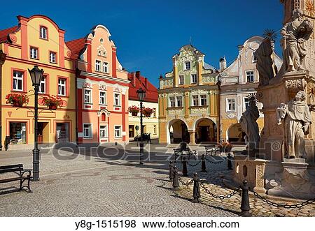 Ladek Zdroj-Old Town Square, Poland, Europe View Large Photo Image Stock Photo - Ladek Zdroj-Old Town Square, Poland, Europe. Fotosearch