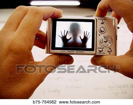 Lady inside the digital camera. View Large Photo Image Stock Image - Lady inside the digital camera.. Fotosearch