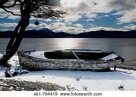 Lago Fagnano, Tierra del Fuego National Park, Argentina View Large Photo Image Stock Photo - Lago Fagnano, Tierra del Fuego National Park, Argentina. Fotosearch