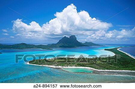 Lagoon and Otemanu Mountain, Bora Bora, Society Islands, French Polynesia View Large Photo Image Stock Photo - Lagoon and Otemanu Mountain, Bora Bora, Society Islands, French Polynesia. Fotosearch