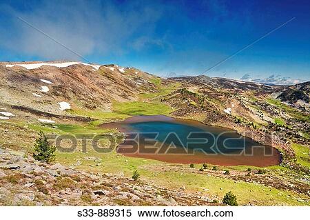 Laguna Helada desde Moj? n Alto. Provincia de Soria. Castile-Leon. Spain. View Large Photo Image Stock Photography - Laguna Helada desde Moj? n Alto. Provincia de Soria. Castile-Leon. Spain.. Fotosearch