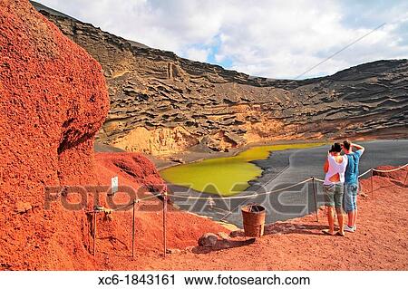 Lake Clicos Lanzarote View Large Photo Image Stock Image - Lake Clicos Lanzarote. Fotosearch