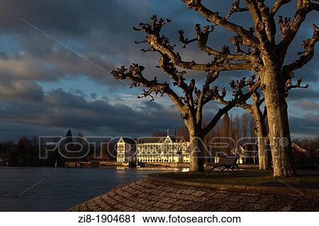 Stock Image - Lake Constance, Bodensee, Baden-Wurttemberg, Germany, Deutchland- Steigenberger Hotel. Fotosearch
