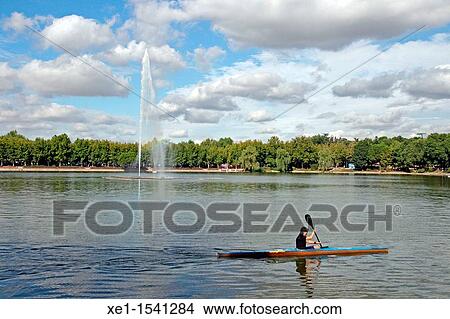 Lake, cottage park, Madrid, Spain. View Large Photo Image Picture - Lake, cottage park, Madrid, Spain.. Fotosearch