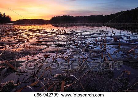 Stock Photo - Lake Fl? ten,? stergotland, Sweden. Fotosearch
