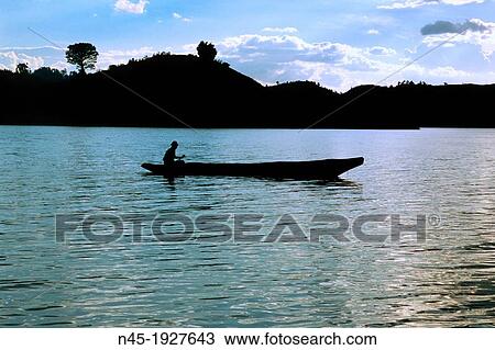 Stock Image - Lake Mutanda; Uganda.. Fotosearch