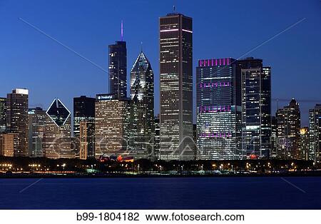 LAKE SHORE SKYLINE DOWNTOWN CHICAGO ILLINOIS USA View Large Photo Image Stock Image - LAKE SHORE SKYLINE DOWNTOWN CHICAGO ILLINOIS USA. Fotosearch