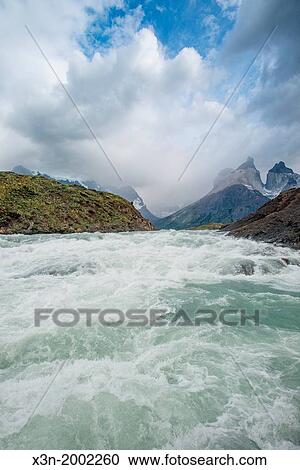 Lake Storm, Torres del Paine National Park Chile. View Large Photo Image Stock Image - Lake Storm, Torres del Paine National Park Chile.. Fotosearch