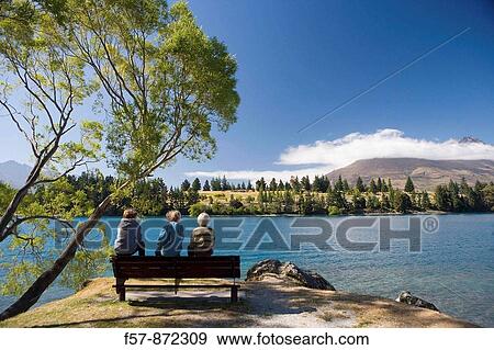 Lake Wakatipu, Queenstown, South Island, New Zealand View Large Photo Image Stock Photo - Lake Wakatipu, Queenstown, South Island, New Zealand. Fotosearch