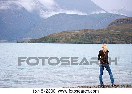 Lake Wakatipu, South Island, New Zealand View Large Photo Image Stock Image - Lake Wakatipu, South Island, New Zealand. Fotosearch
