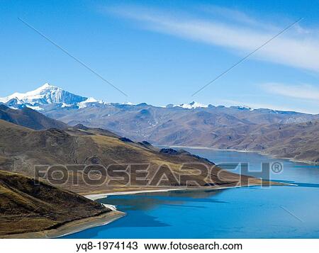 Lake Yamdrok Tso, Tsang province, Tibet, China View Large Photo Image Stock Image - Lake Yamdrok Tso, Tsang province, Tibet, China. Fotosearch