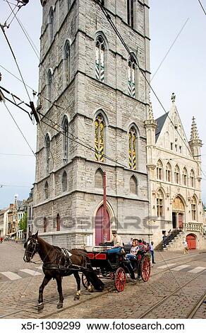 Lakenhalle and Cathedral of St Bavon, Ghent, Flanders, Belgium View Large Photo Image Stock Photo - Lakenhalle and Cathedral of St Bavon, Ghent, Flanders, Belgium. Fotosearch