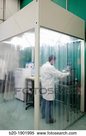 Stock Photography - Laminar flow cabinet, Synthesis Laboratory, CIC nanoGUNE, Nano science Cooperative Research Center, Donostia, San Sebastian, Gipuzkoa, Basque Country, Spain. Fotosearch