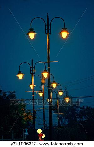 Stock Image - Lamp Post, Goa, India. Fotosearch