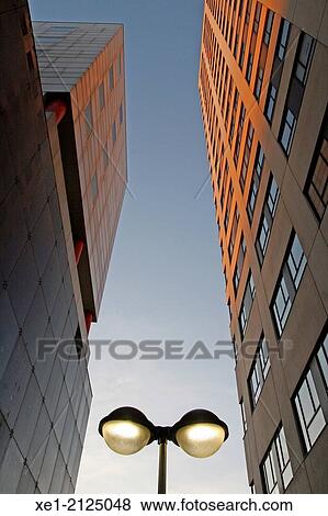 Lamppost at sunset, Eix Macia, Sabadell, Catalonia, Spain View Large Photo Image Stock Photo - Lamppost at sunset, Eix Macia, Sabadell, Catalonia, Spain. Fotosearch