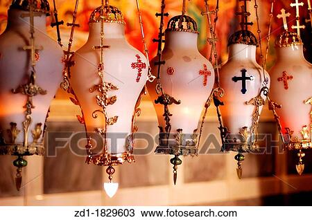 Lamps hang above the Stone of the Anointing in the Church of the Holy Sepulchre, Jerusalem old city, Israel View Large Photo Image Stock Image - Lamps hang above the Stone of the Anointing in the Church of the Holy Sepulchre, Jerusalem old city, Israel. Fotosearch