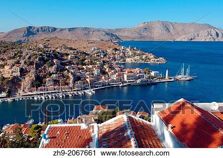 Stock Image - Landscape island Symi, Greece.. Fotosearch