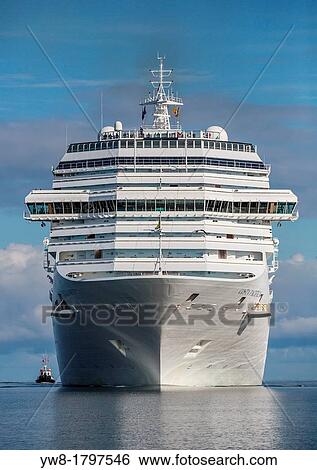 Large cruise ship with tugboat, Costa Pacifica in Reykjavik Harbour, Iceland View Large Photo Image Stock Photograph - Large cruise ship with tugboat, Costa Pacifica in Reykjavik Harbour, Iceland. Fotosearch