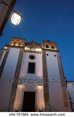 Picture - Largo Alexandre Herculano, Old Evora UNESCO World Heritage, Alentejo, Portugal. Fotosearch