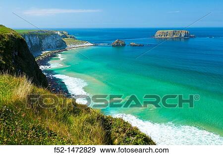 Stock Photo - Larrybane Bay Causeway Coastal Route Antrim County, Northern Ireland, Europe.. Fotosearch