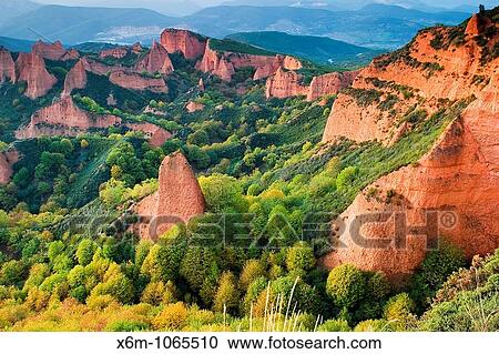 Las Medulas Cultural Park UNESCO World Heritage Site El Bierzo region Leon Castile and Leon Spain, Europe View Large Photo Image Stock Image - Las Medulas Cultural Park UNESCO World Heritage Site El Bierzo region Leon Castile and Leon Spain, Europe. Fotosearch