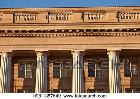 Late afternoon light on the neo classical facade of the EPA building View Large Photo Image Stock Photo - Late afternoon light on the neo classical facade of the EPA building. Fotosearch