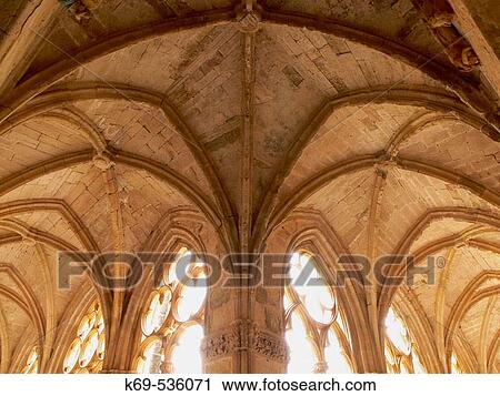 Late Romanesque Cloister. Monastery of Santes Creus. Tarragona province. Catalonia. Spain View Large Photo Image Stock Image - Late Romanesque Cloister. Monastery of Santes Creus. Tarragona province. Catalonia. Spain. Fotosearch