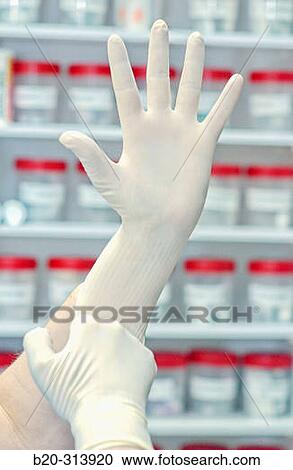 Latex gloves, chemist of hospital View Large Photo Image Stock Image - Latex gloves, chemist of hospital. Fotosearch