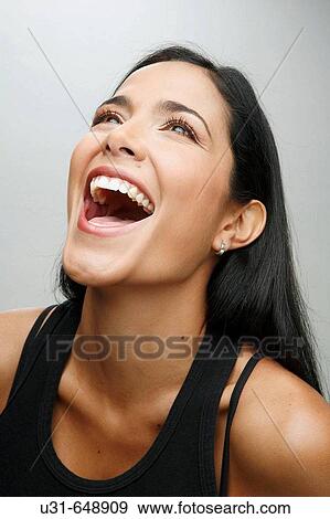 latin girl laughing View Large Photo Image Stock Photo - latin girl laughing. Fotosearch