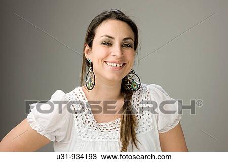 Latin woman smiling View Large Photo Image Stock Image - Latin woman smiling. Fotosearch