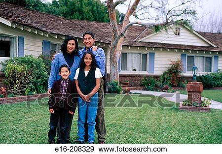 Stock Photo - Latino family in California. Fotosearch