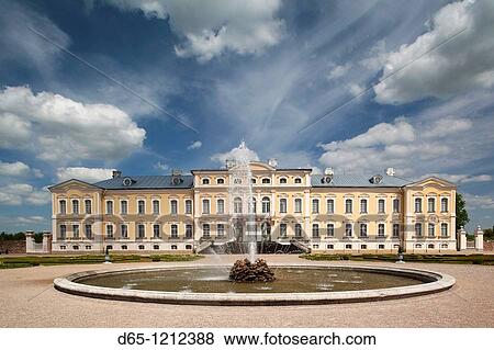 Latvia, Southern Latvia, Zemgale Region, Pilsrundale, Rundale Palace, b 1740, Bartolomeo Rastrelli, architect, exterior View Large Photo Image Stock Photo - Latvia, Southern Latvia, Zemgale Region, Pilsrundale, Rundale Palace, b 1740, Bartolomeo Rastrelli, architect, exterior. Fotosearch