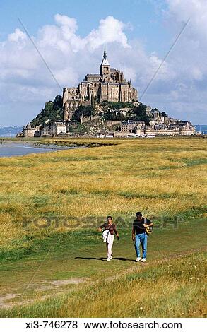 Le Mont-St-Michel, Normandy, France View Large Photo Image Stock Photo - Le Mont-St-Michel, Normandy, France. Fotosearch