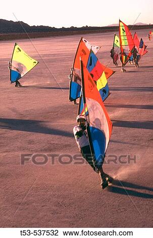 Leading windskate regatta across Mojave desert, dry lake bed. California. USA. View Large Photo Image Stock Image - Leading windskate regatta across Mojave desert, dry lake bed. California. USA.. Fotosearch