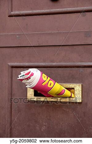 leaflet with zero percent number in door letter box View Large Photo Image Stock Image - leaflet with zero percent number in door letter box. Fotosearch