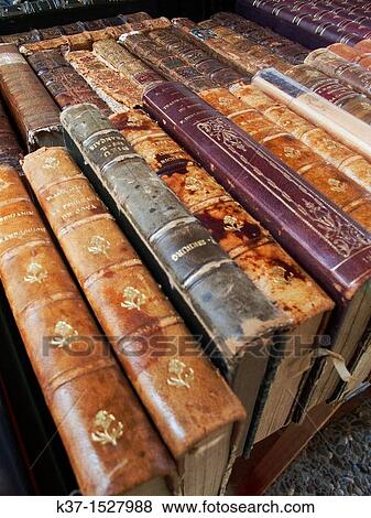 Leather bound classical books View Large Photo Image Stock Photo - Leather bound classical books. Fotosearch