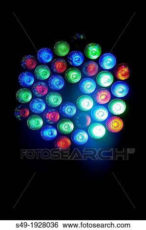 Stock Photograph - LED Lights on black background.. Fotosearch