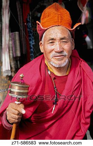 Leh, buddhist pilgrim. Ladakh. Jammu & Kashmir. India. View Large Photo Image Stock Image - Leh, buddhist pilgrim. Ladakh. Jammu & Kashmir. India.. Fotosearch