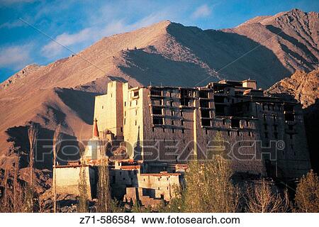 Picture - Leh, Leh Palace. Ladakh. Jammu & Kashmir. India.. Fotosearch