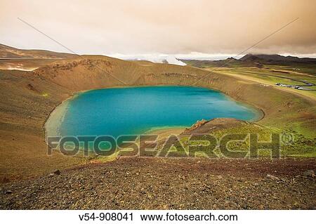 Leirhnjukur Crater, Krafla Volcano Caldera, Iceland View Large Photo Image Stock Image - Leirhnjukur Crater, Krafla Volcano Caldera, Iceland. Fotosearch