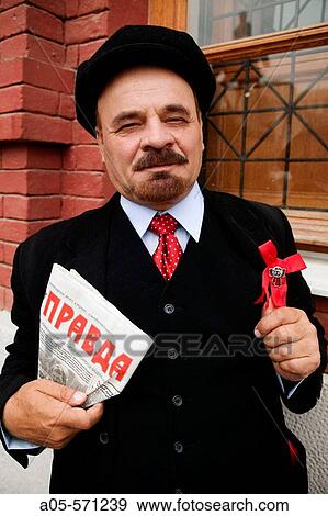 Lenin impersonator. Moscow. Russia View Large Photo Image Stock Photo - Lenin impersonator. Moscow. Russia. Fotosearch