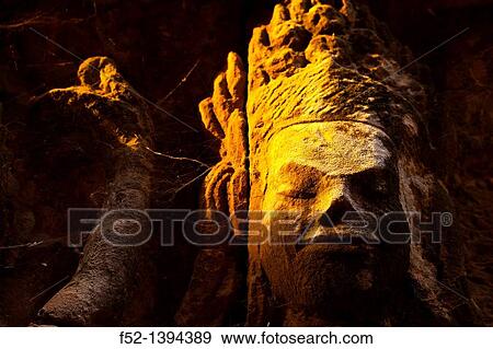 Stock Photo - Leper King Terrace Angkor Thom Angkor Siem Reap town, Siem Reap province, Cambodia, Asia. Fotosearch