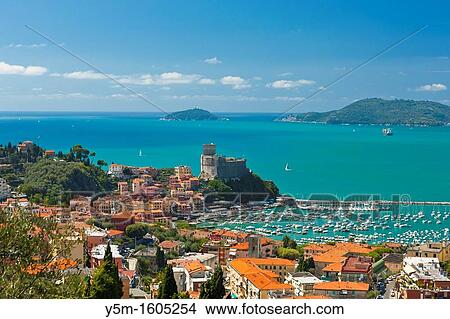 Lerici Castle and the Gulf of La Spezia, Province of La Spezia, Liguria, Italy, Europe View Large Photo Image Picture - Lerici Castle and the Gulf of La Spezia, Province of La Spezia, Liguria, Italy, Europe. Fotosearch