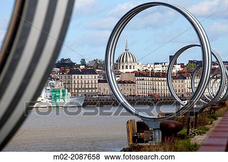 Les Anneaux by Daniel Buren and Patrick Bouchan at Ile de Nantes, Nantes, Pays de la Loire, France, Europe. View Large Photo Image Stock Photo - Les Anneaux by Daniel Buren and Patrick Bouchan at Ile de Nantes, Nantes, Pays de la Loire, France, Europe.. Fotosearch