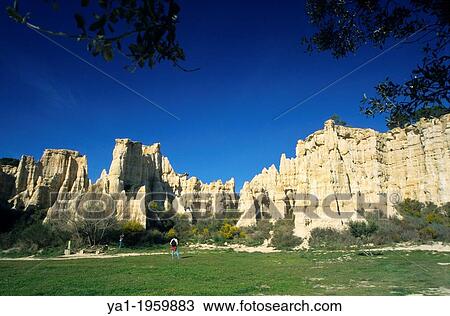 Stock Image - Les orgues, Ille sur Tet, Eastern Pyrenees, Languedoc-Roussillon, France.. Fotosearch
